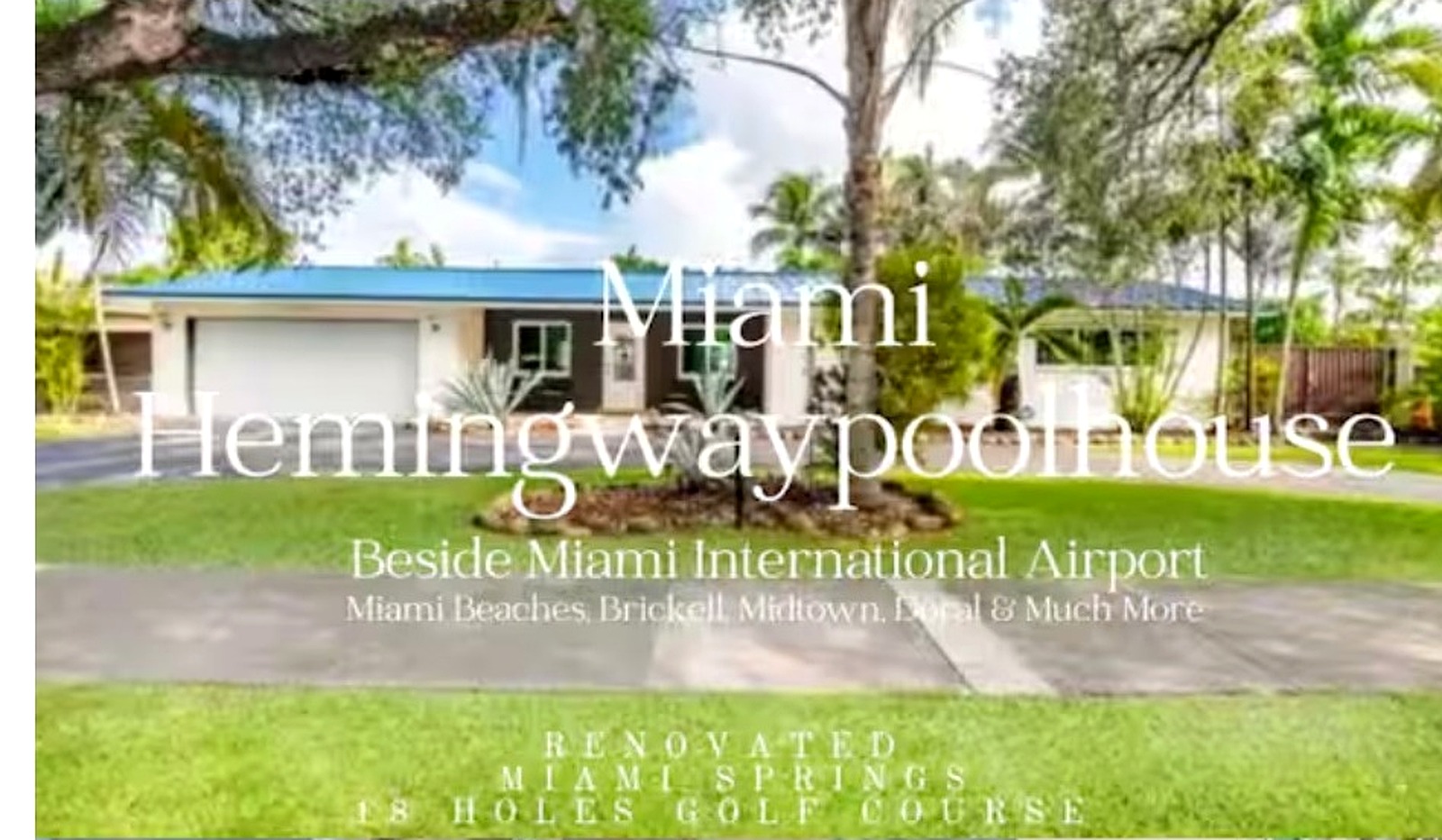 Miami Springs house with pool owned and managed by Prephome Services